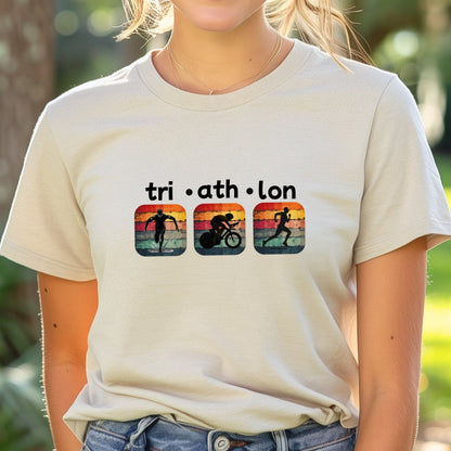 Tri-Ath-Lon Squares Tee