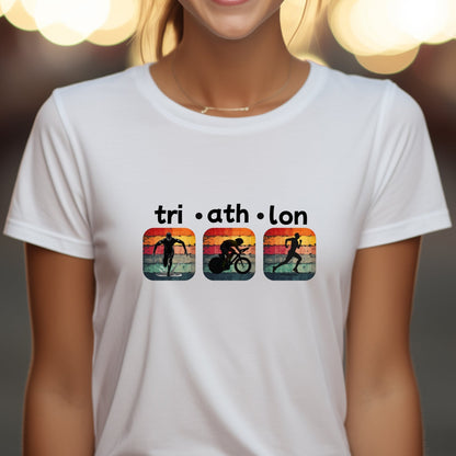 Tri-Ath-Lon Squares Tee