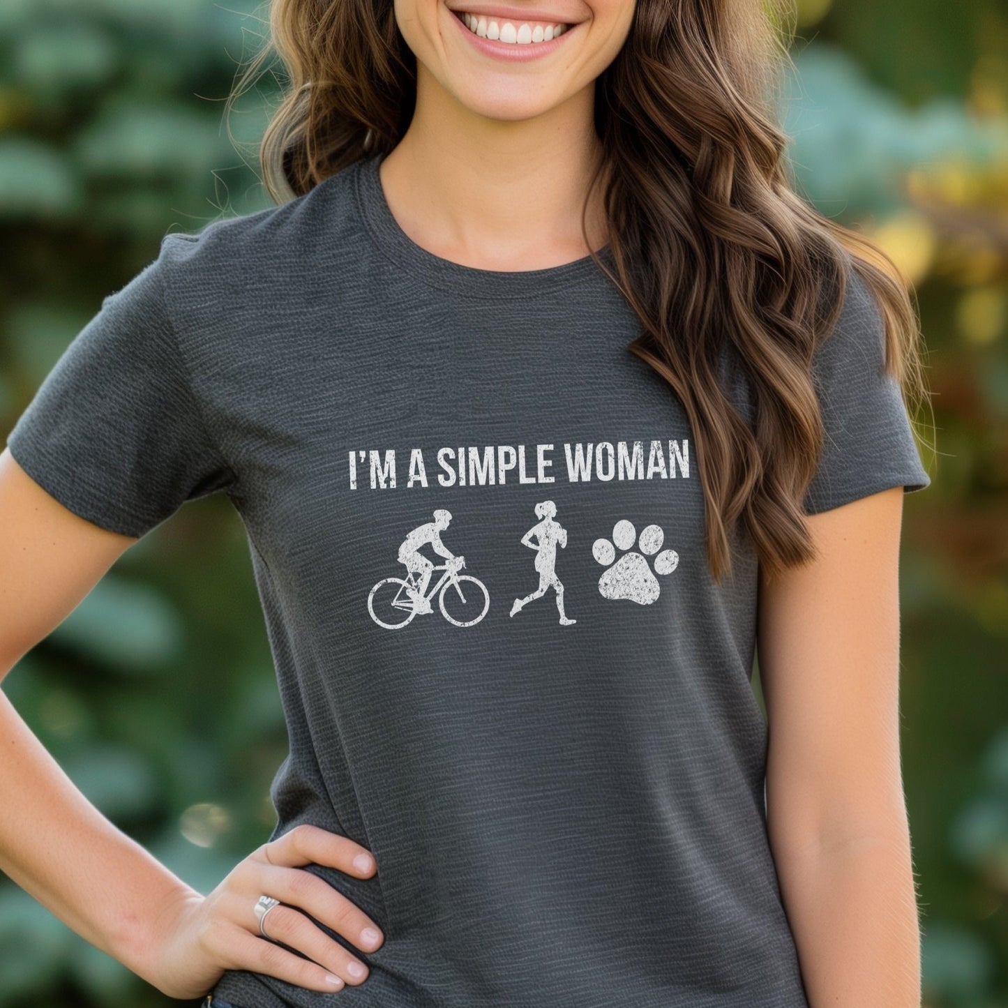 Simple Woman - Bike and Run w/Paw Tee