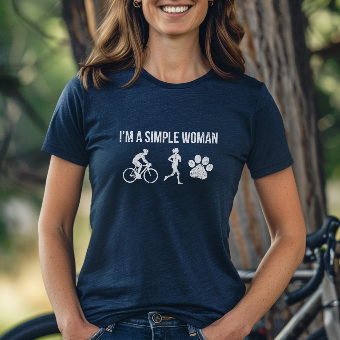 Simple Woman - Bike and Run w/Paw Tee