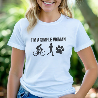 Simple Woman - Bike and Run w/Paw Tee