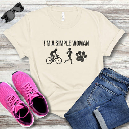 Simple Woman - Bike and Run w/Paw Tee