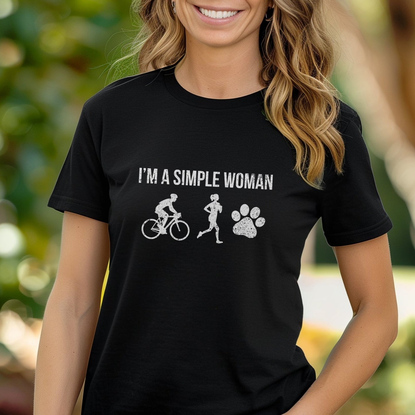 Simple Woman - Bike and Run w/Paw Tee