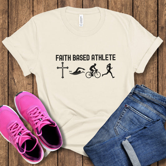 Faith Based Athlete w/Cross - Female Tee