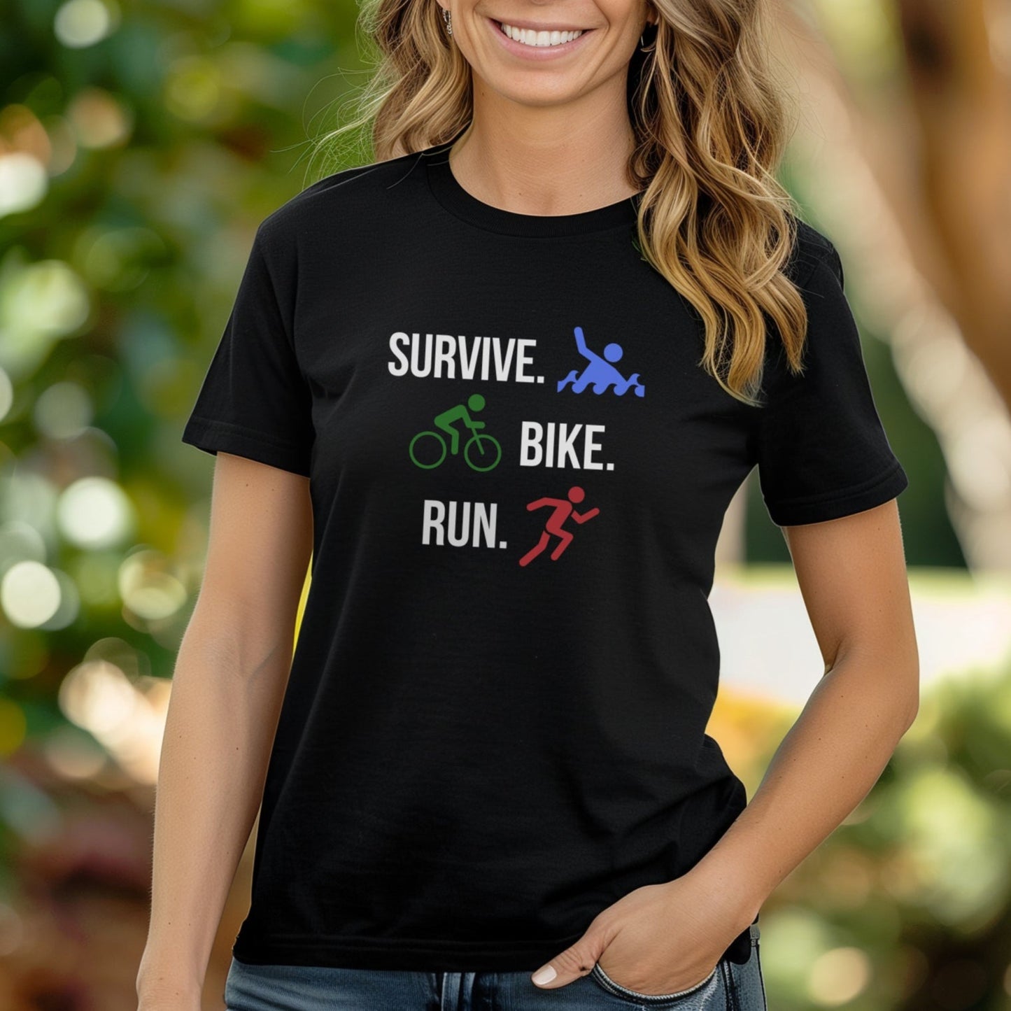 Survive Bike Run Tee