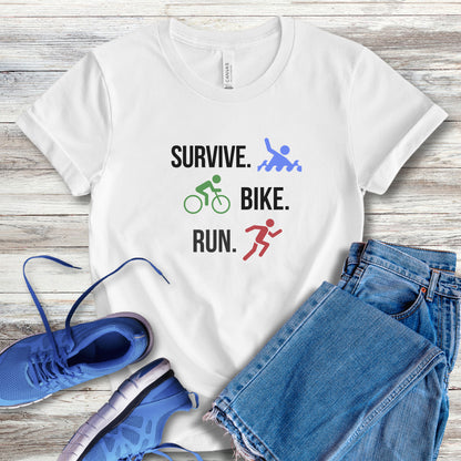 Survive Bike Run Tee