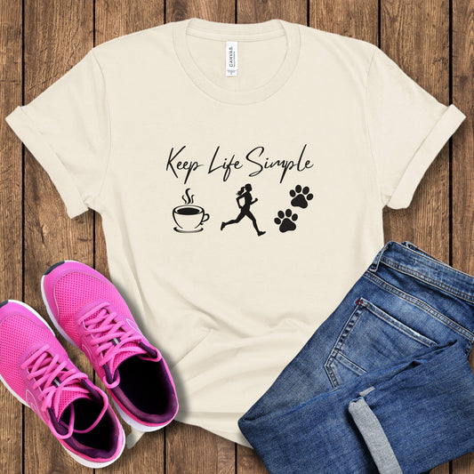 Keep Life Simple Coffee & Paws Tee