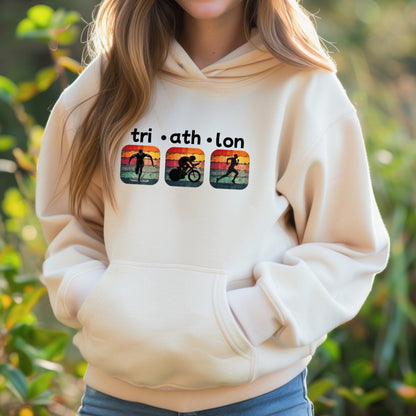 Tri-Ath-Lon Squares Hoodie