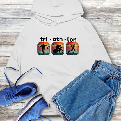 Tri-Ath-Lon Squares Hoodie