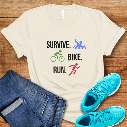 Survive Bike Run Tee