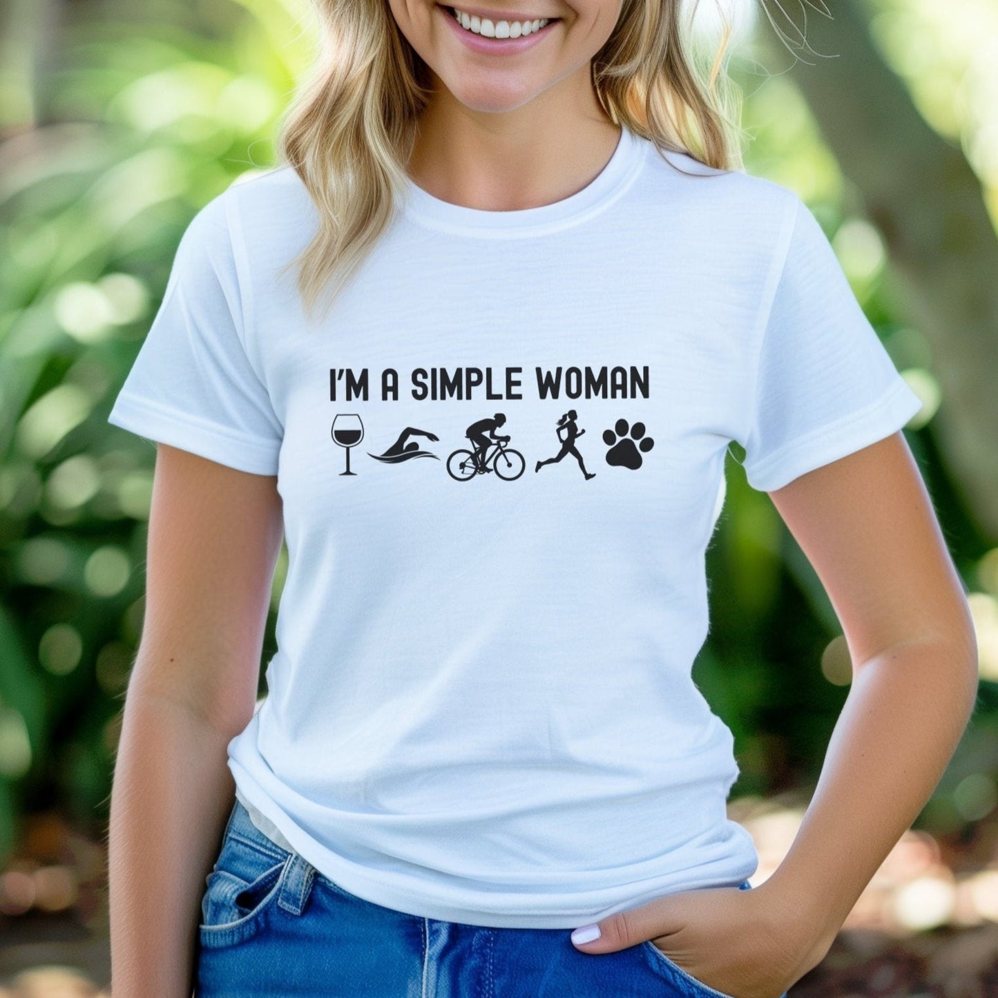 Simple Woman Wine & Paw Tee