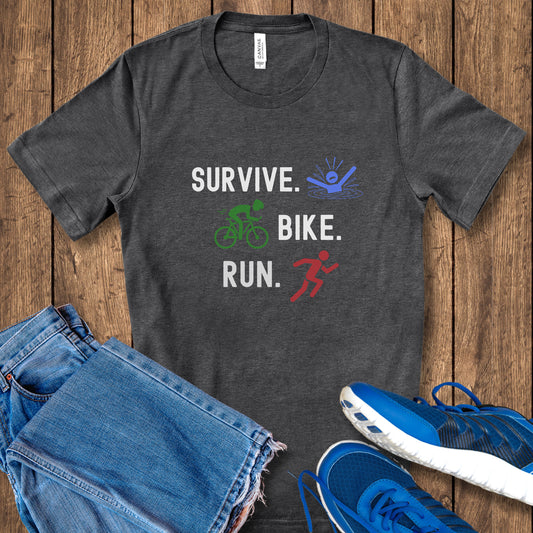 Survive Bike Run 2 Tee