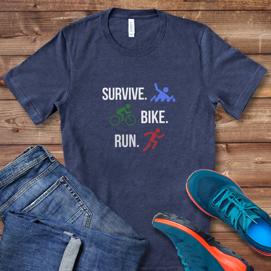 Survive Bike Run in Color Tee