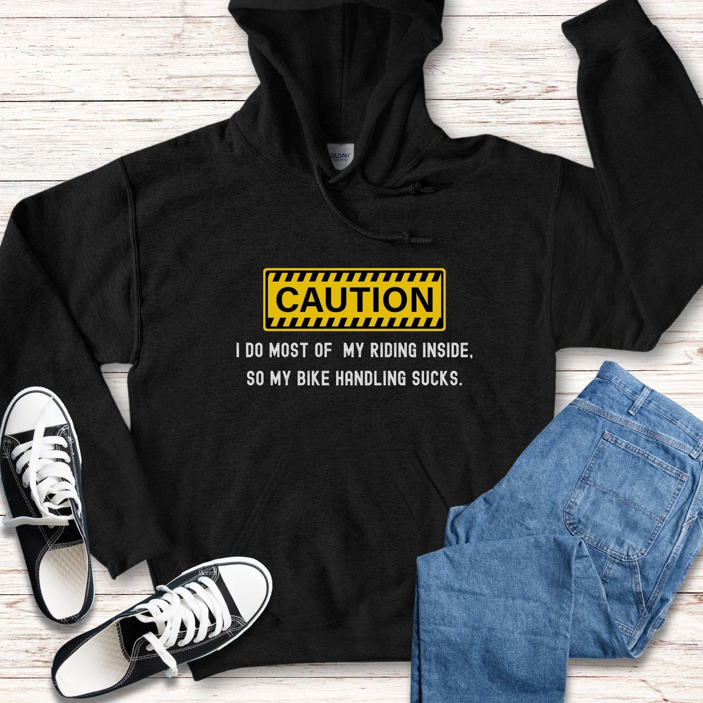 Caution - Bike Handling Hoodie