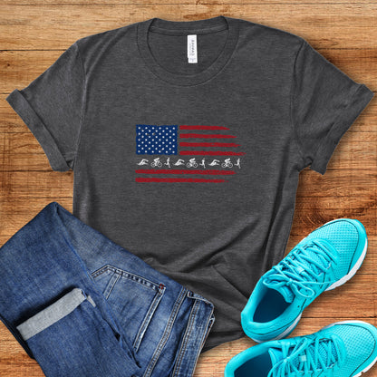 US Flag TRI Horizontal Tee