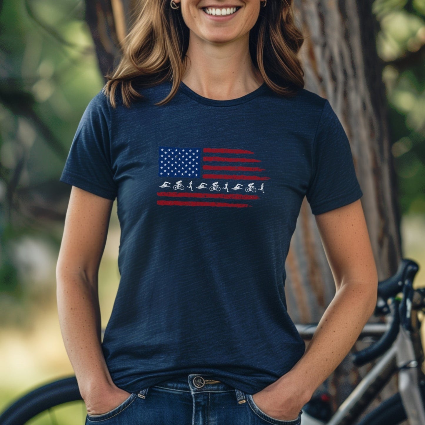 US Flag TRI Horizontal Tee