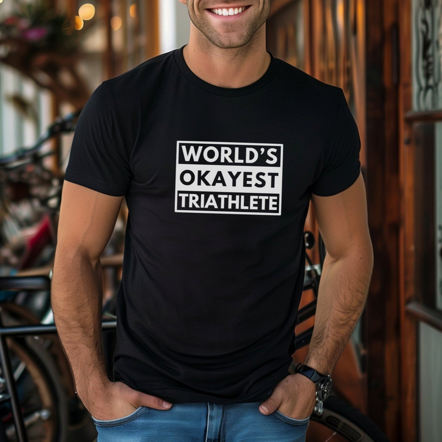 World's Okayest Triathlete Tee