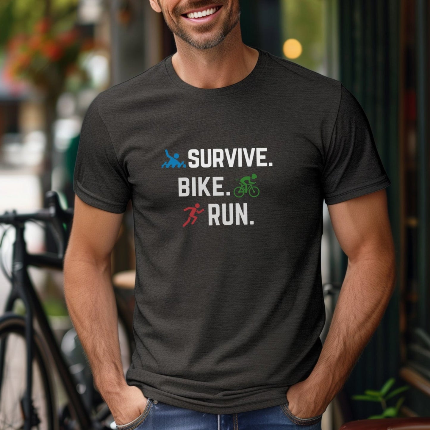 Survive Bike Run 3 Tee