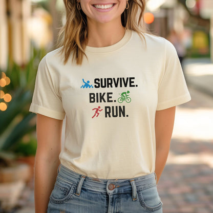 Survive Bike Run 3 Tee