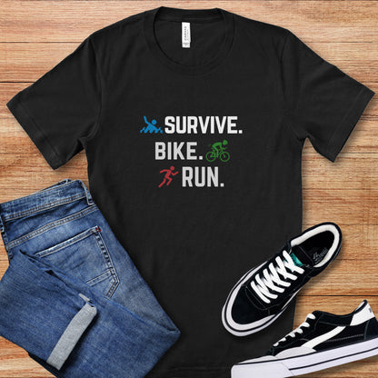 Survive Bike Run 3 Tee