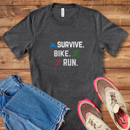 Survive Bike Run 3 Tee