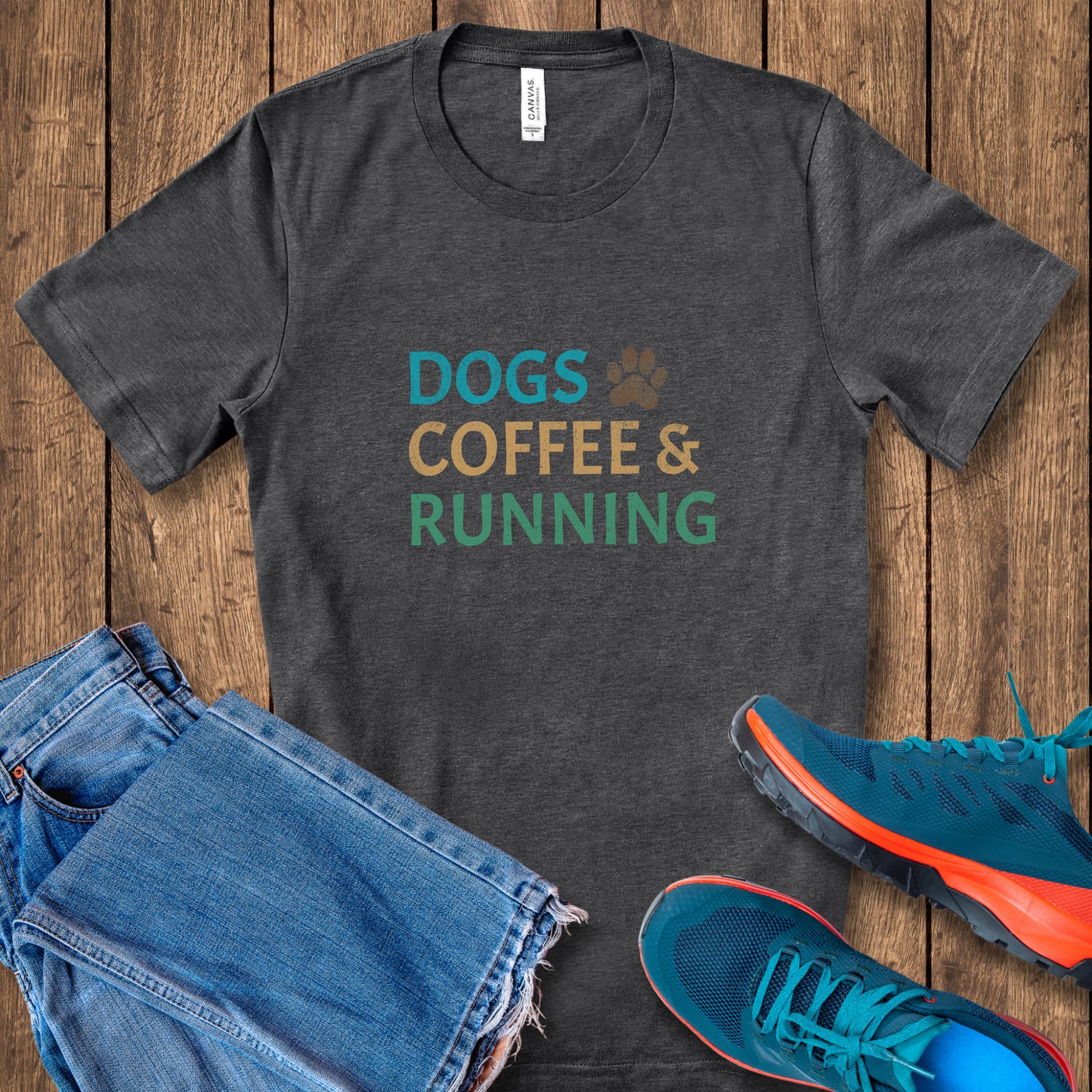 Dogs, Coffee & Running Tee