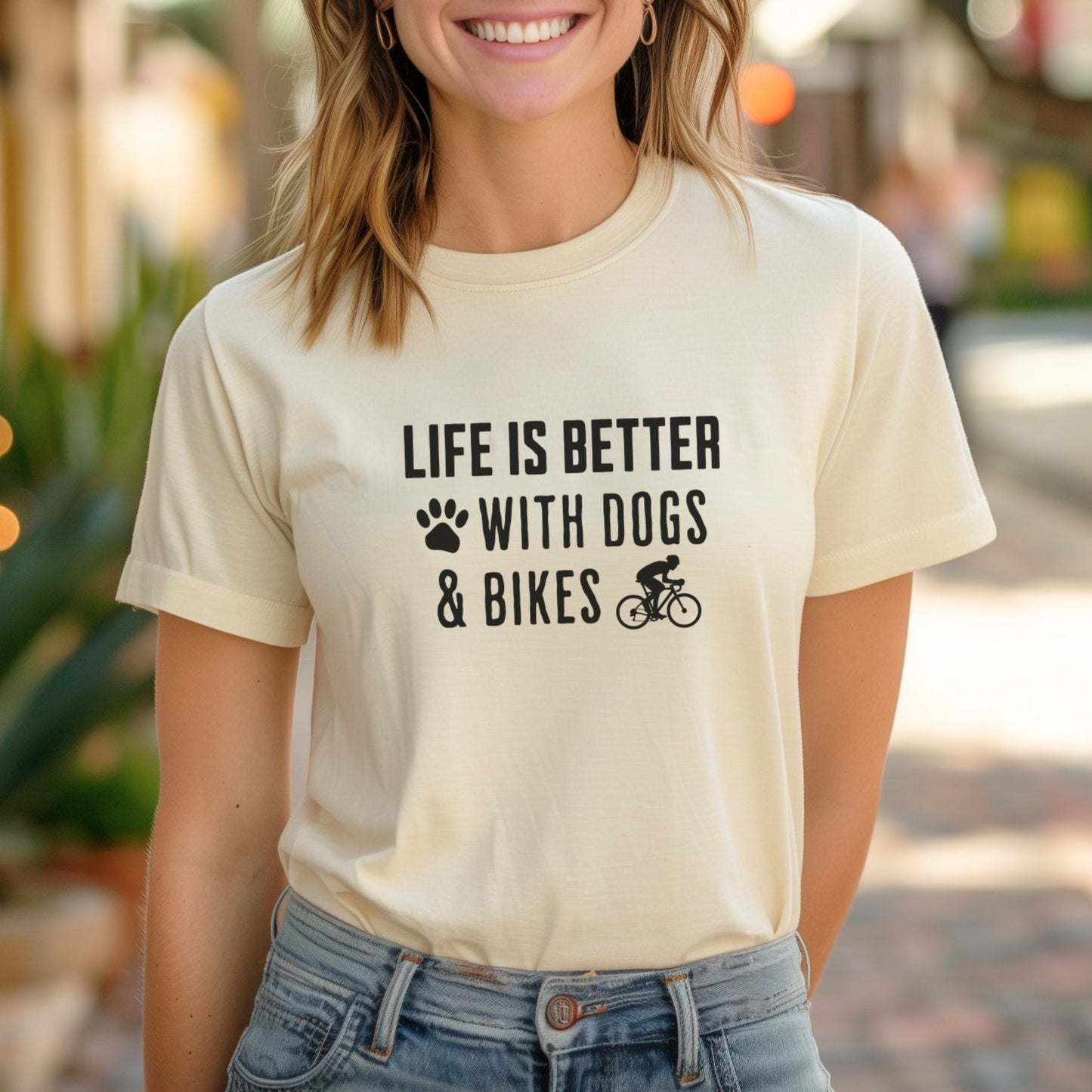 Better With Dogs & Bikes Tee