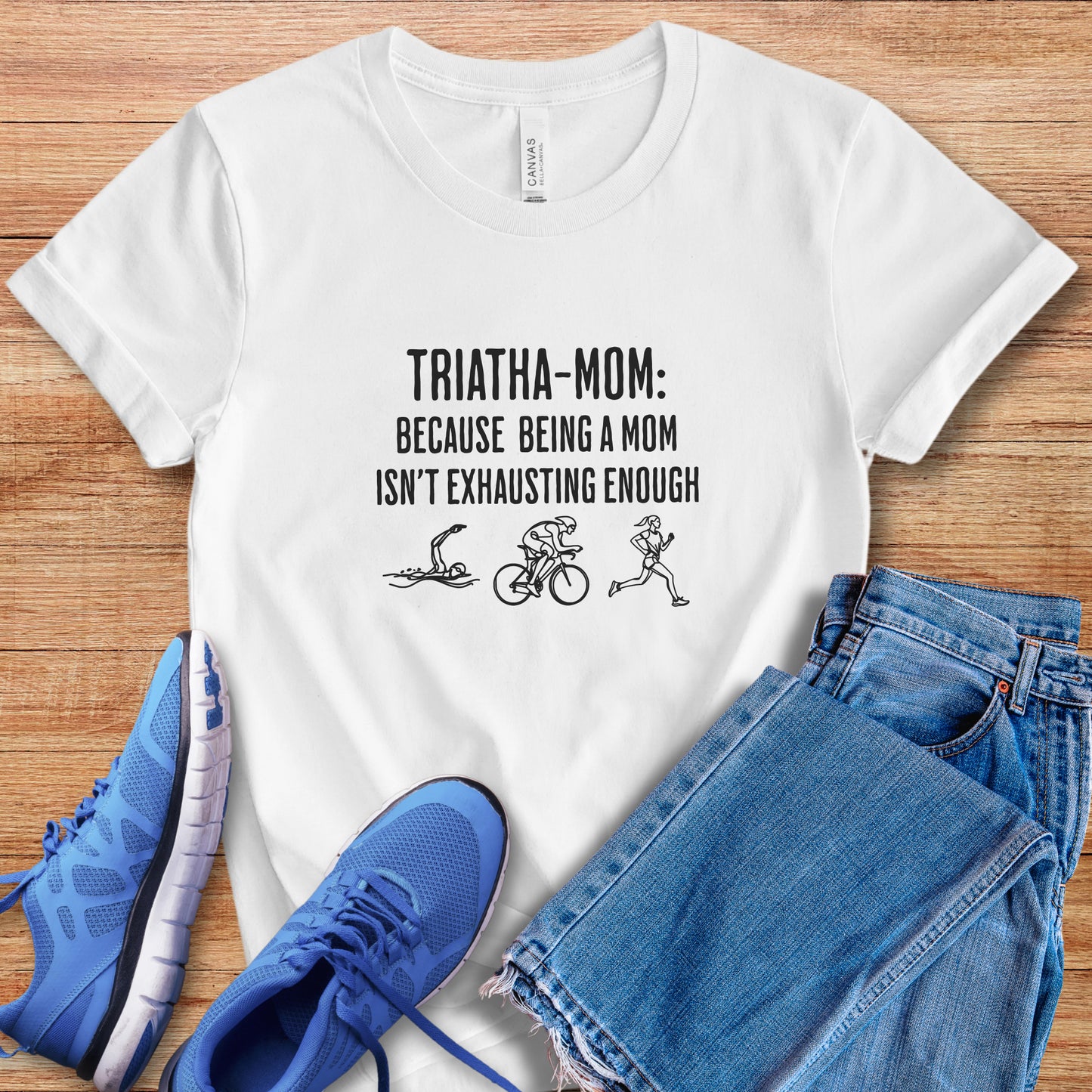 Triatha-Mom Exhausting Tee