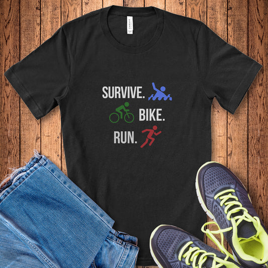 Survive Bike Run Tee