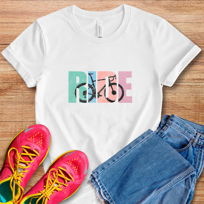 Retro Road Bike Pastels Tee