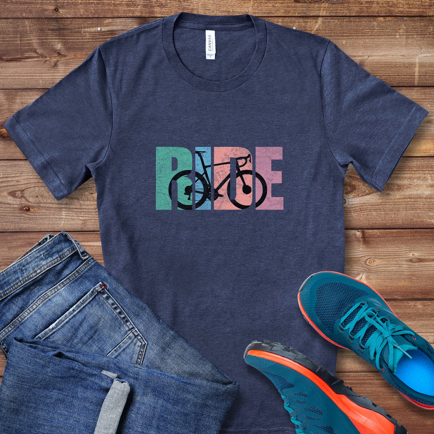 Retro Road Bike Pastels Tee