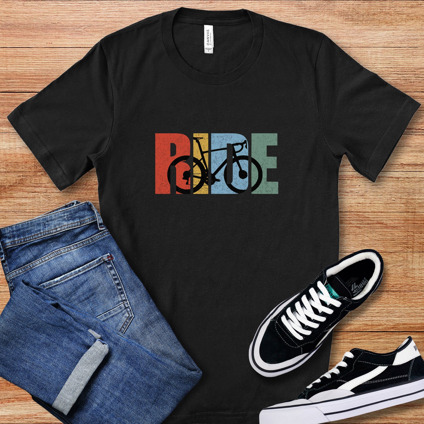 Ride Retro Road Bike 2 Tee