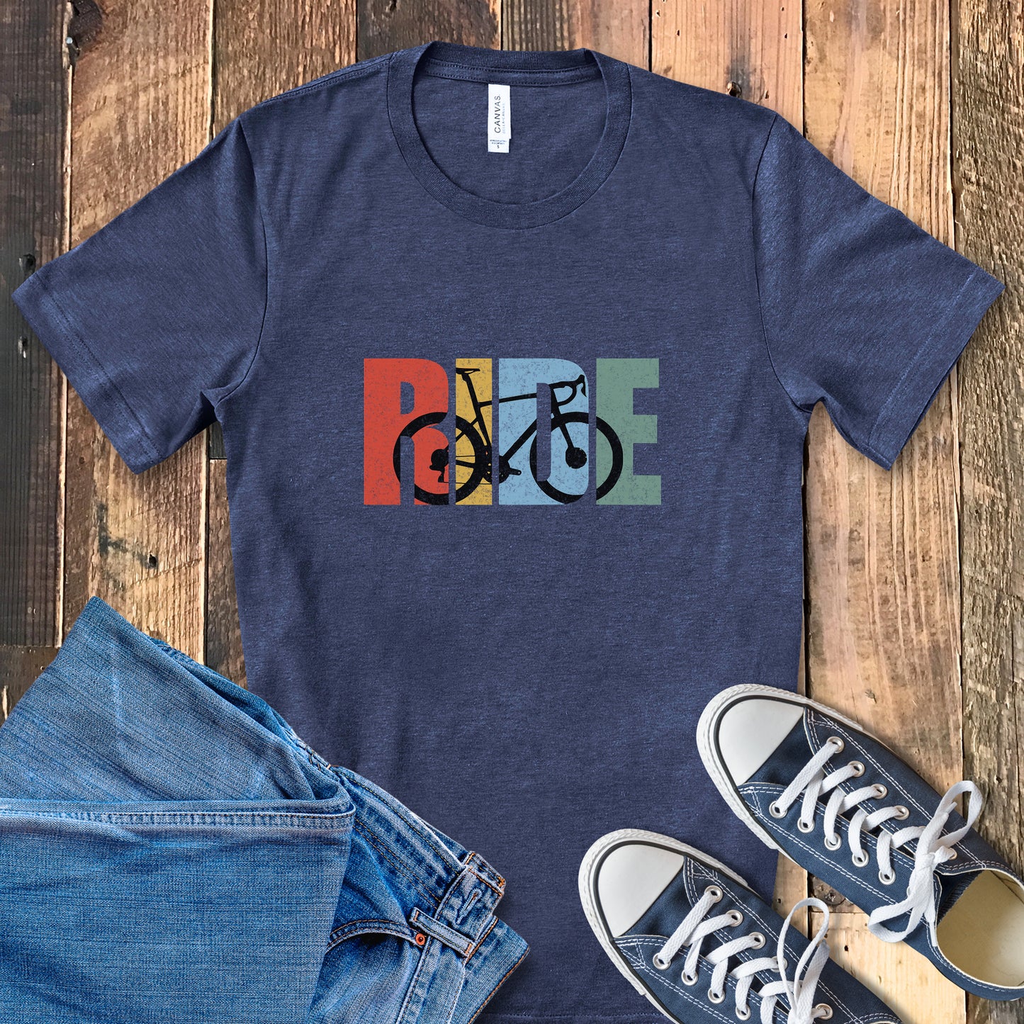 Ride Retro Road Bike 2 Tee