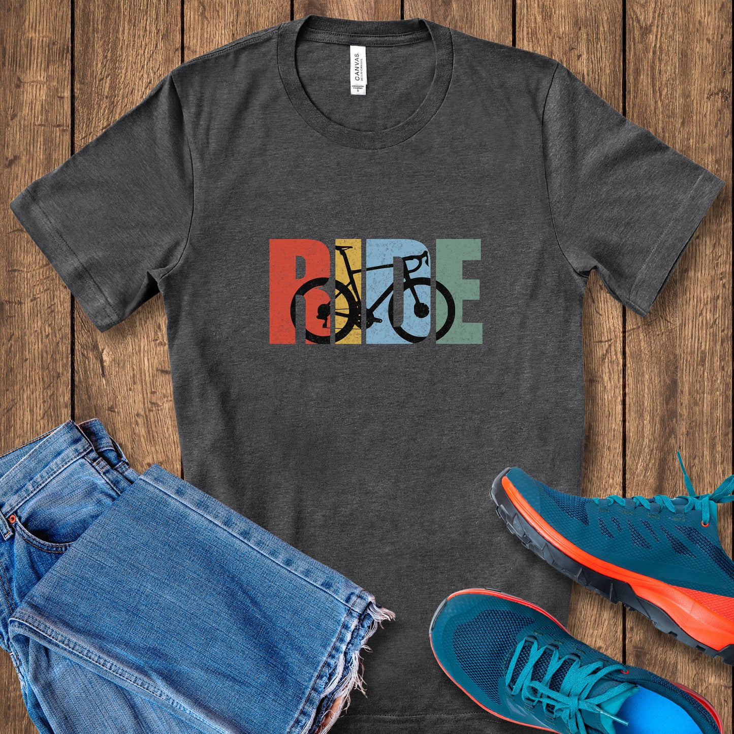 Ride Retro Road Bike 2 Tee