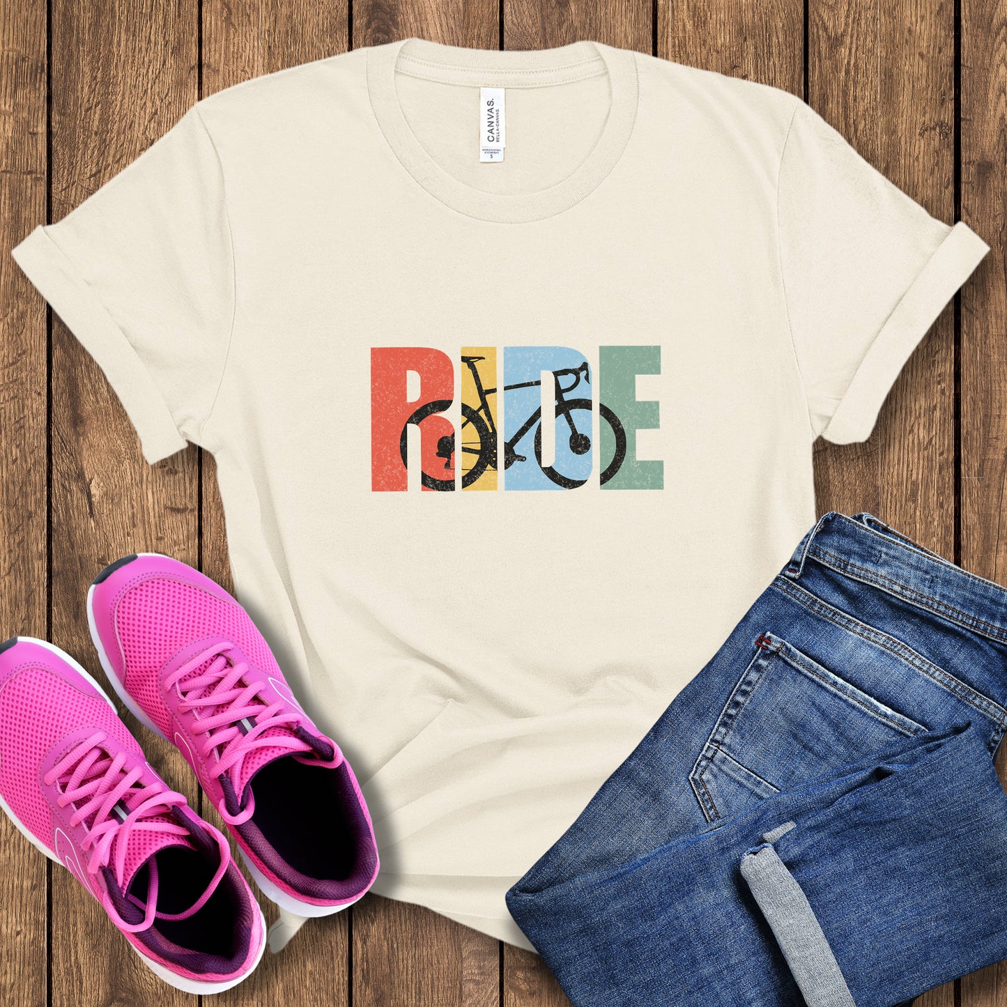 Ride Retro Road Bike 2 Tee