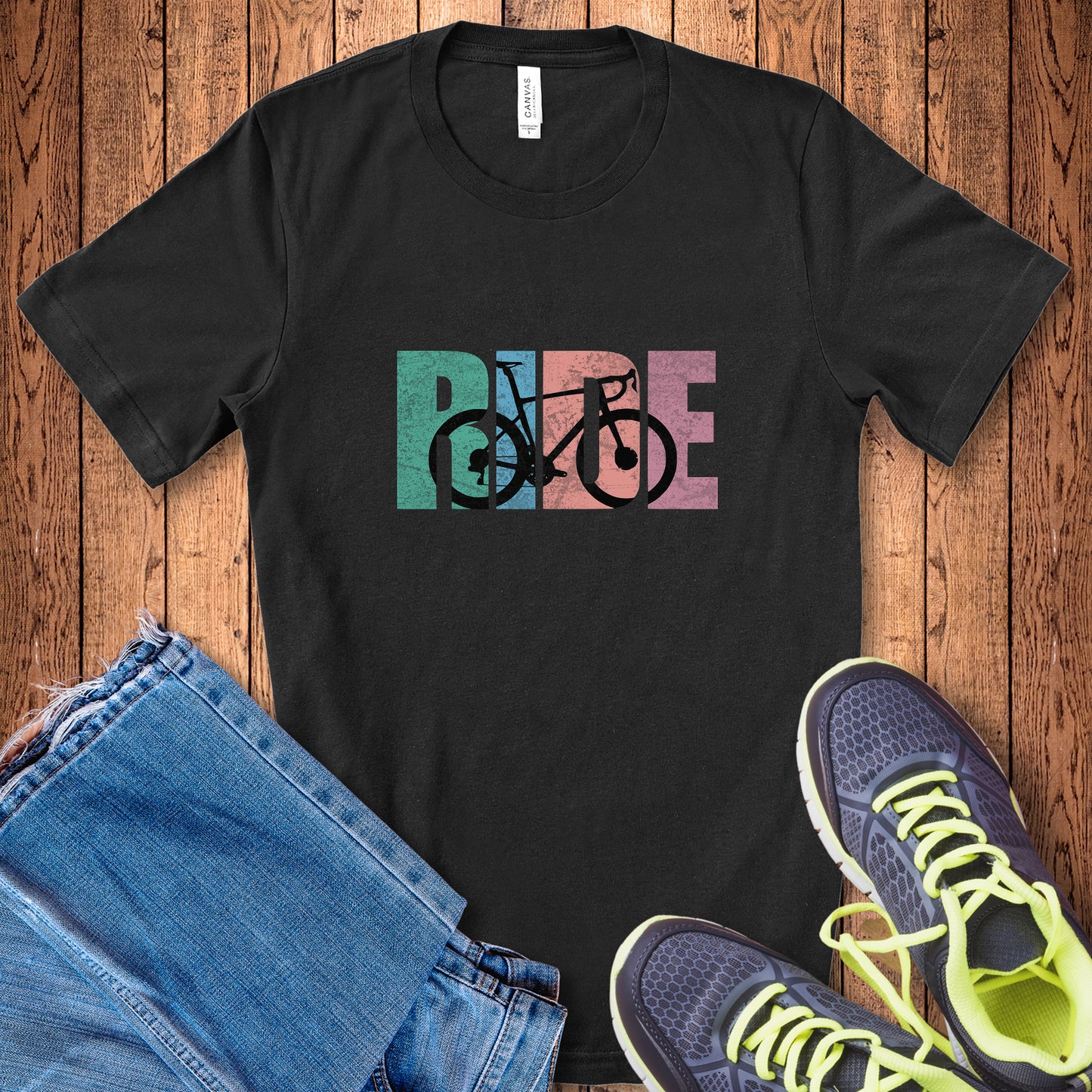 Retro Road Bike Pastels Tee