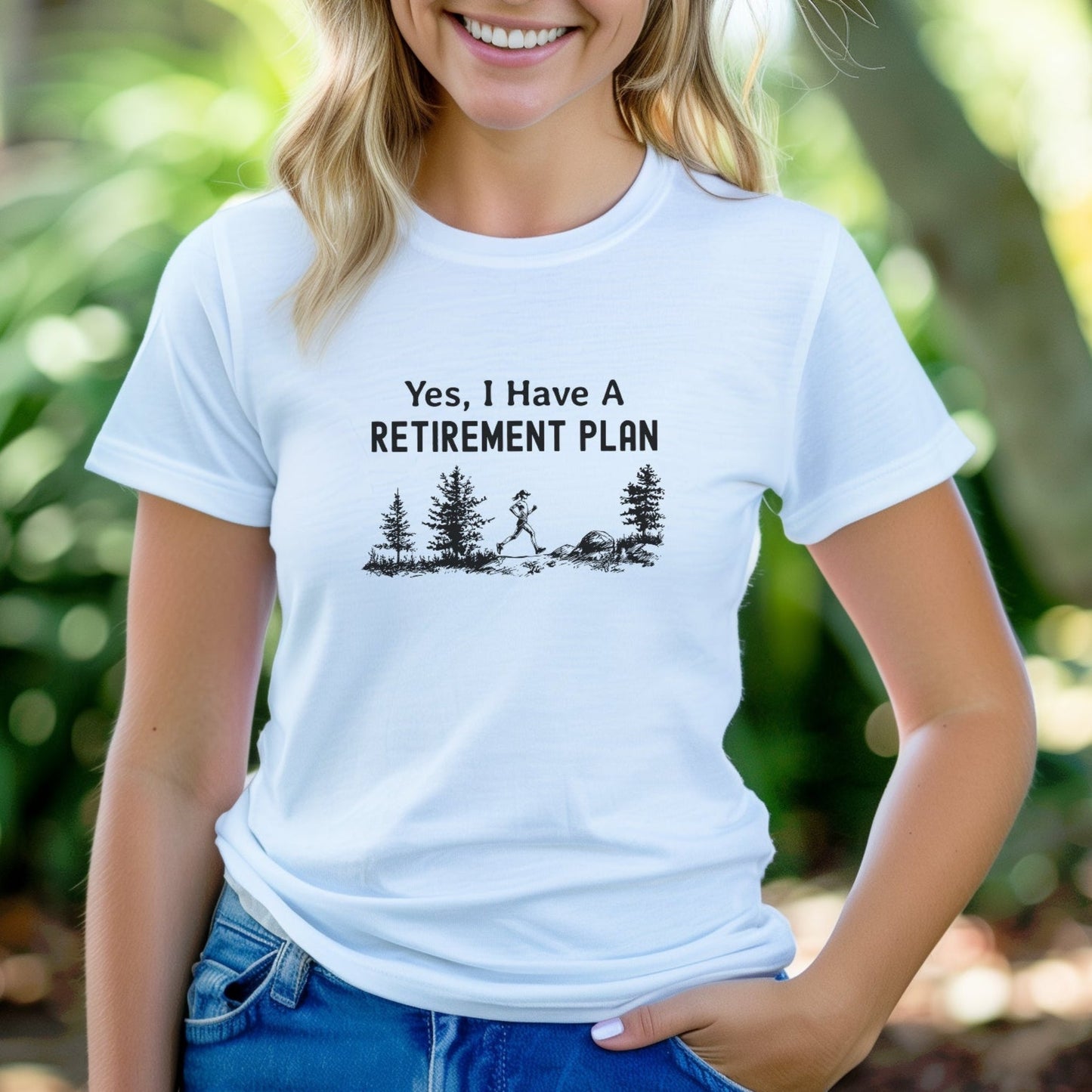 Retirement Plan Female Runner Tee