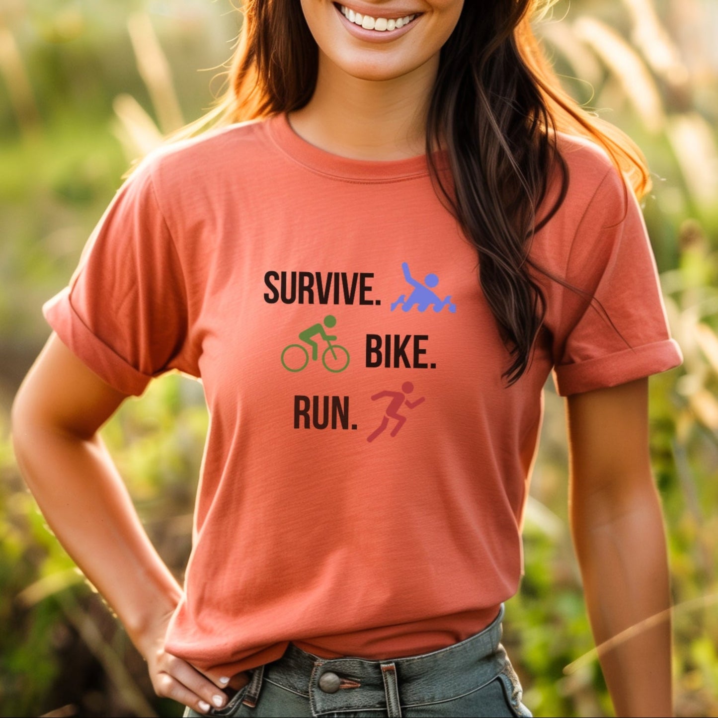 Survive Bike Run Tee