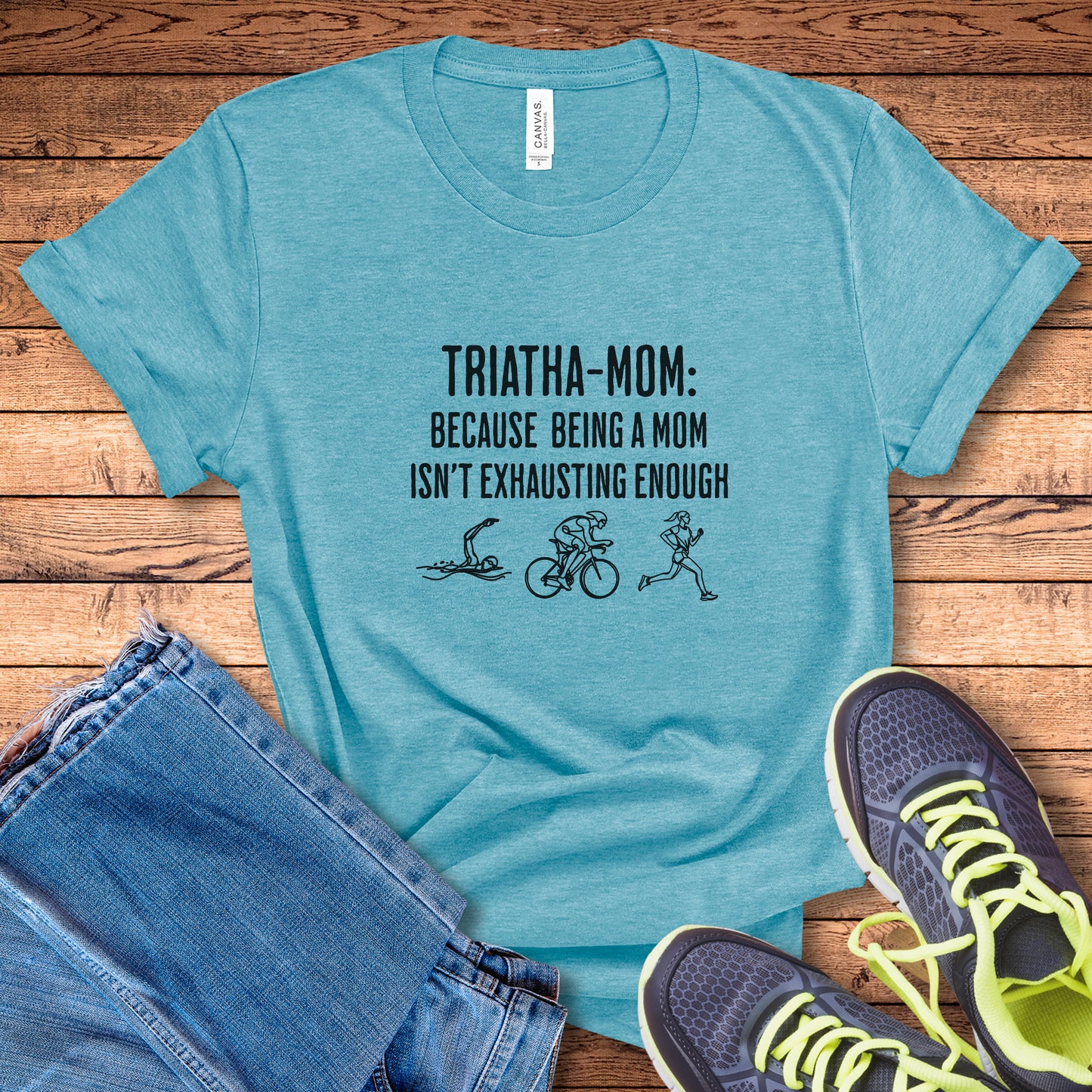 Triatha-Mom Exhausting Tee