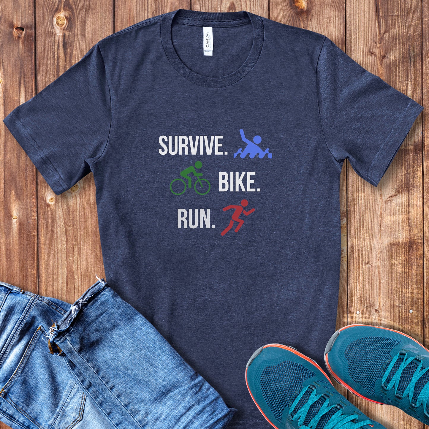 Survive Bike Run Tee