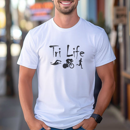 Distressed Tri Life Male Tee
