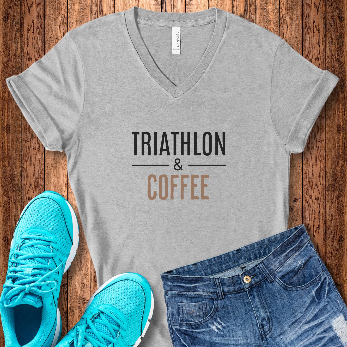 Tri & Coffee V-Neck