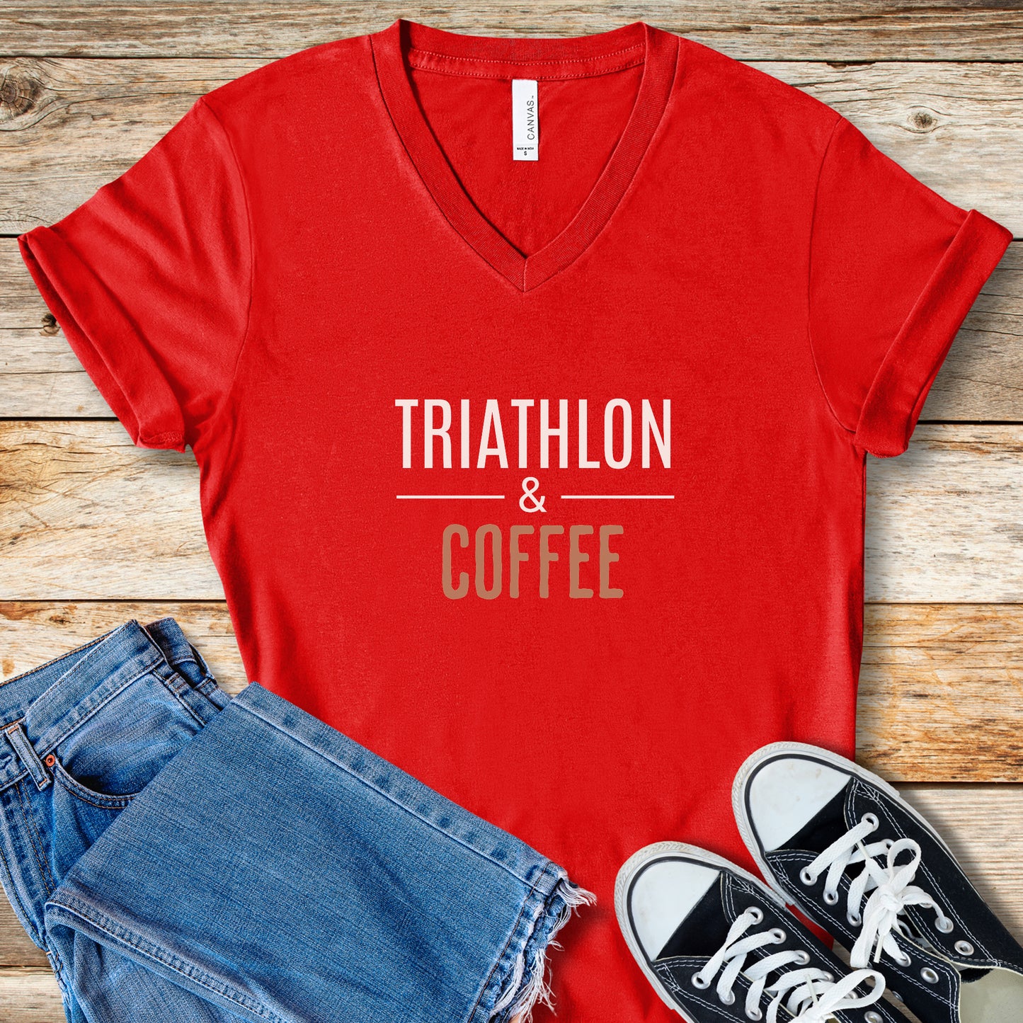 Tri & Coffee V-Neck