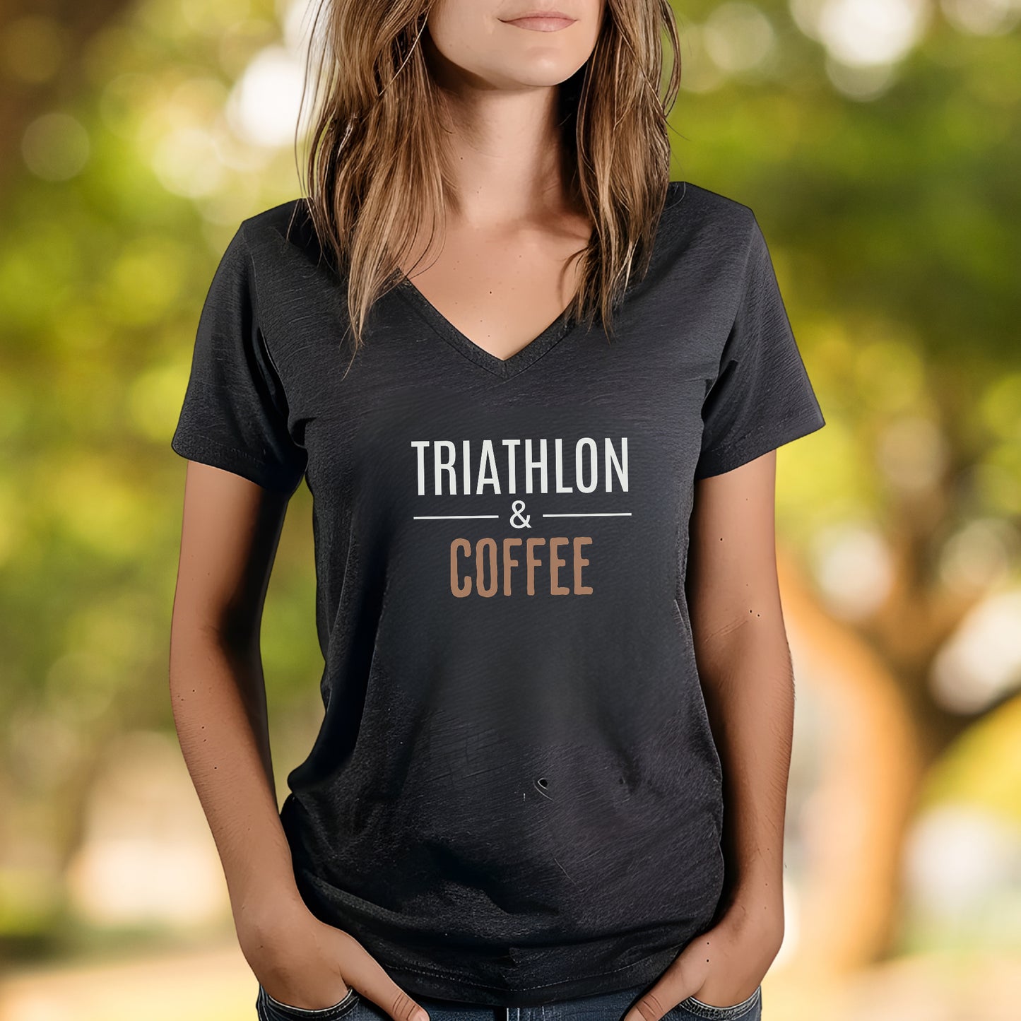 Tri & Coffee V-Neck