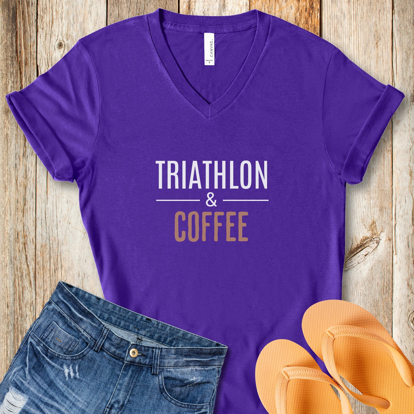 Tri & Coffee V-Neck