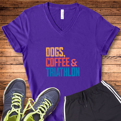 Dogs, Coffee & Tri V-Neck