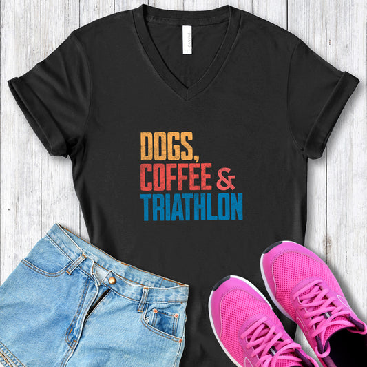 Dogs, Coffee & Tri V-Neck