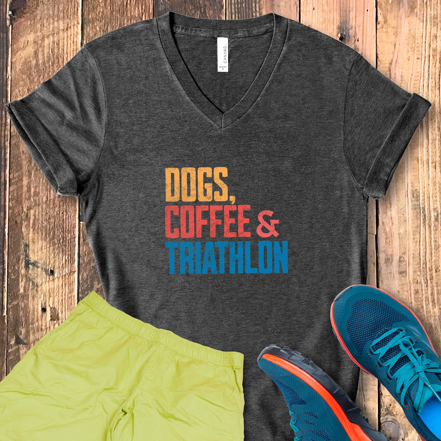 Dogs, Coffee & Tri V-Neck