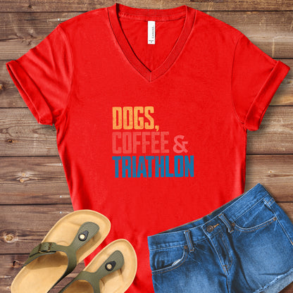 Dogs, Coffee & Tri V-Neck