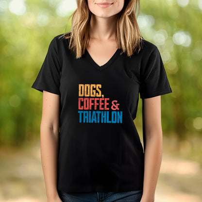 Dogs, Coffee & Tri V-Neck